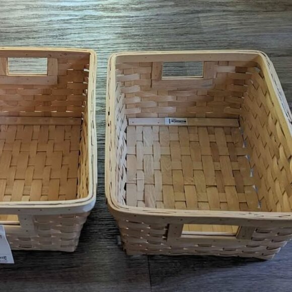 New Ikea Gunntrop Wicker Rattan Baskets Set of 2 - Picture 3 of 3